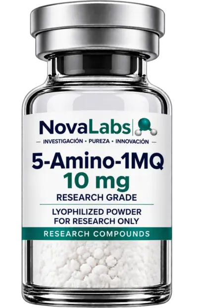 Vial de 5-Amino-1MQ 10 mg NovaLabs, polvo liofilizado