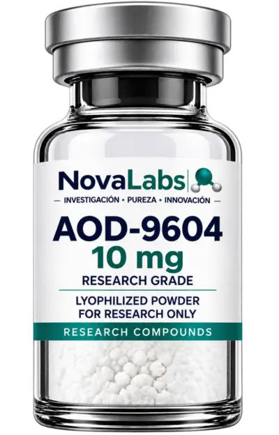 Vial de AOD-9604 10 mg NovaLabs, polvo liofilizado