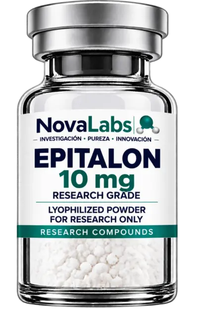 Vial de Epitalon 10 mg NovaLabs, polvo liofilizado