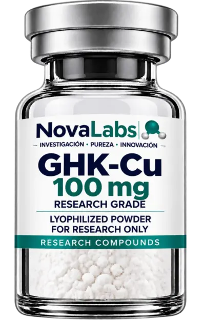 Vial de GHK-Cu 100 mg NovaLabs, polvo liofilizado
