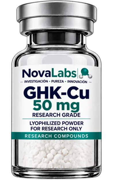 Vial de GHK-Cu 50 mg NovaLabs, polvo liofilizado