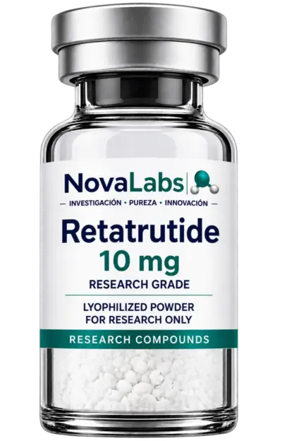 Vial de Retatrutide 10 mg NovaLabs, polvo liofilizado
