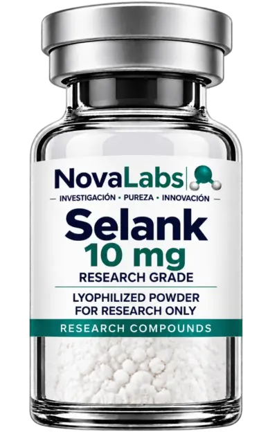 Vial de Selank 10 mg NovaLabs, polvo liofilizado