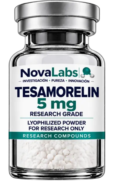 Vial de Tesamorelin 5 mg NovaLabs, polvo liofilizado